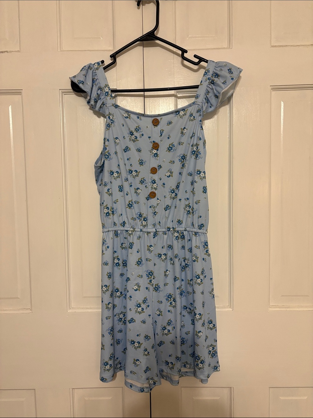 Market & Spruce Light Blue Floral Sundress with Button Front